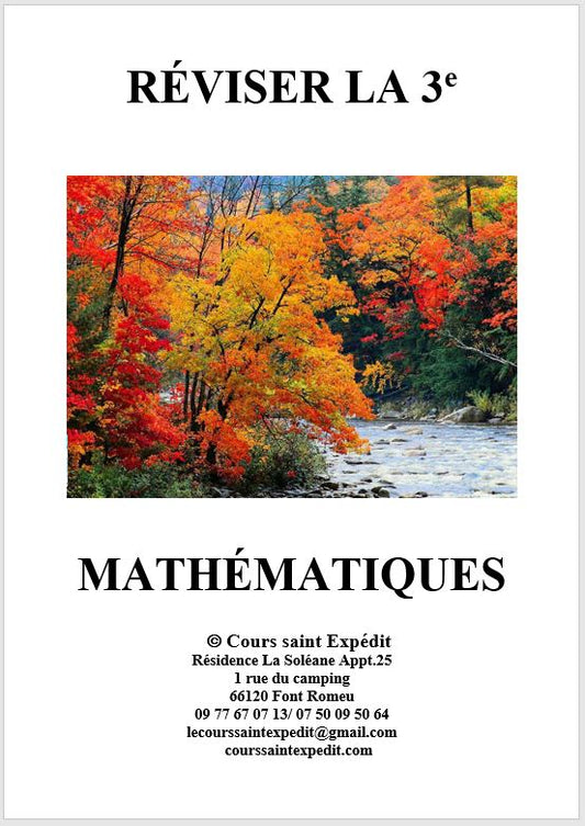 5.6 RÉVISER LA 3e MATHÉMATIQUES 5 CHAPITRES ET 5 DEVOIRS