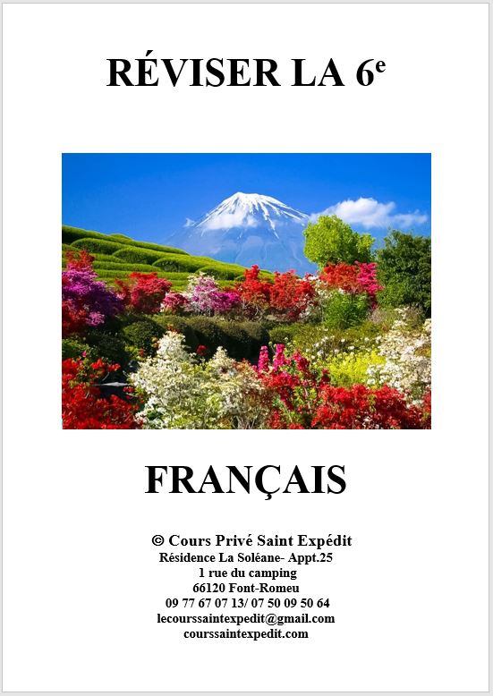 3.6 RÉVISER LA 6e FRANÇAIS 5 CHAPITRES ET 5 DEVOIRS